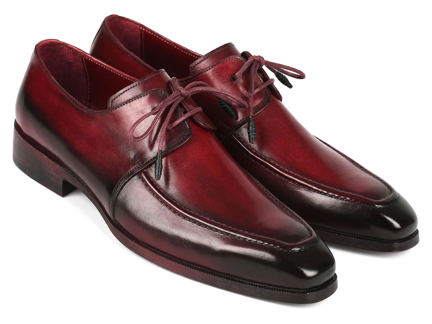 TheRoyalePeacockBurgundyRedLeatherDerbyShoesforMen-1
