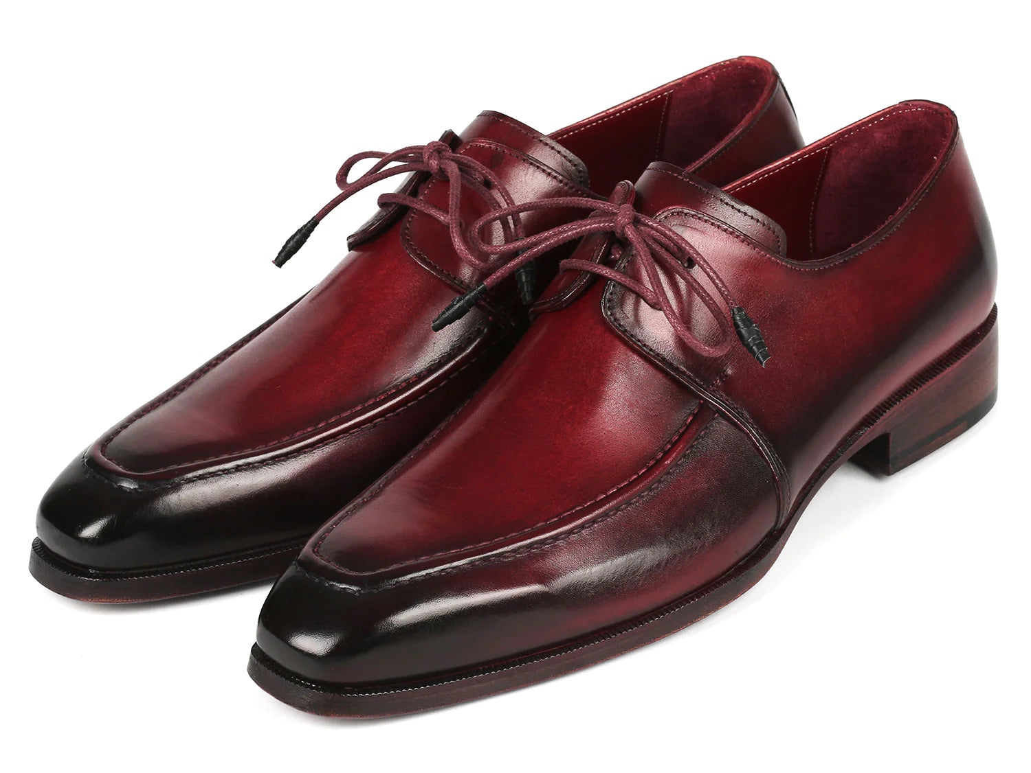TheRoyalePeacockBurgundyRedLeatherDerbyShoesforMen-3
